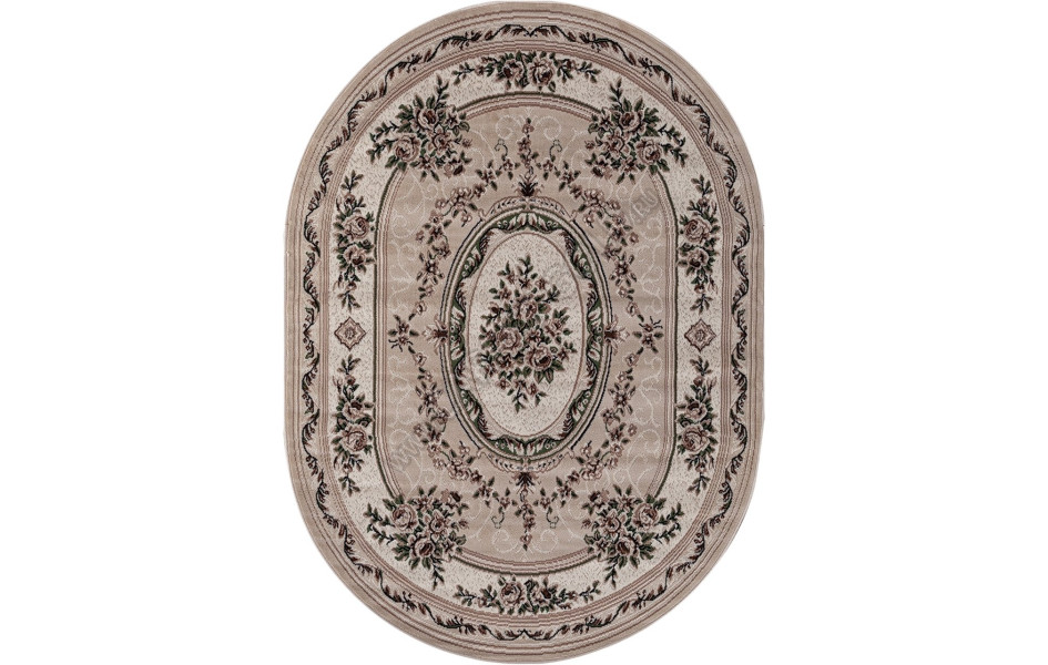 Ковер 5444 - BEIGE - Овал - коллекция GAVANA
