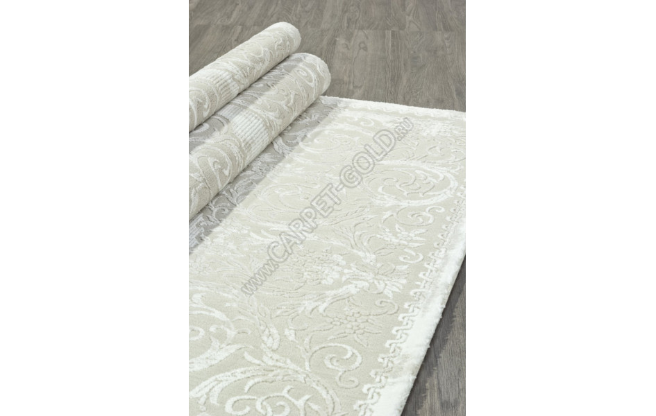 Ковер E413AC - BEIGE / WHITE - Прямоугольник - коллекция SIROCCO