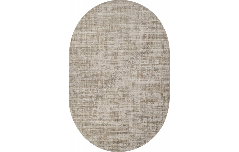 Ковер F415AE - BEIGE / L.BROWN - Овал - коллекция AFINA