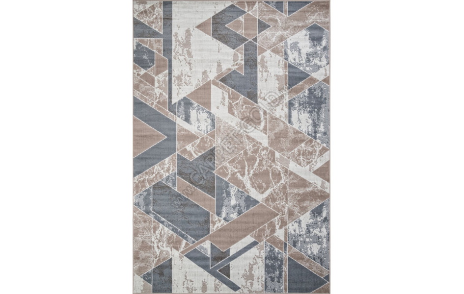 Ковер F354 - BEIGE-BLUE - Прямоугольник - коллекция SIERRA