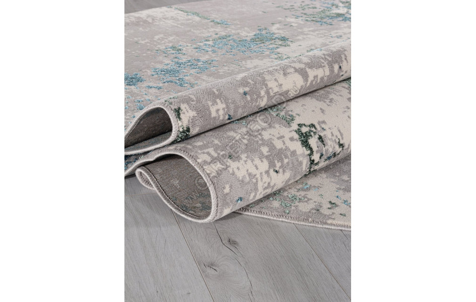 Ковер F477 - GRAY-BLUE - Овал - коллекция LIMAN