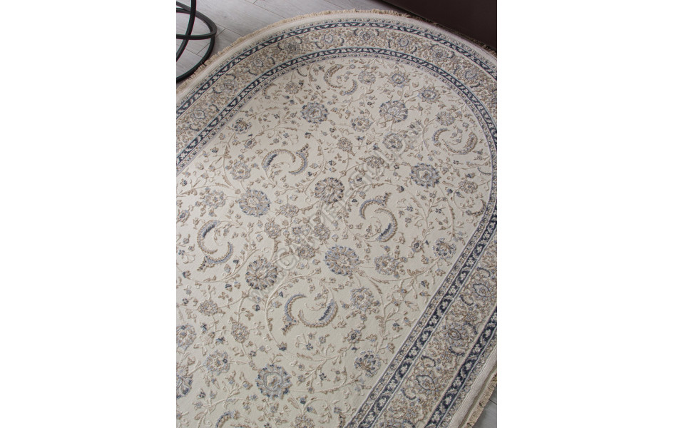 Ковер 35848Z - CREAM / CREAM - Овал - коллекция MELODY