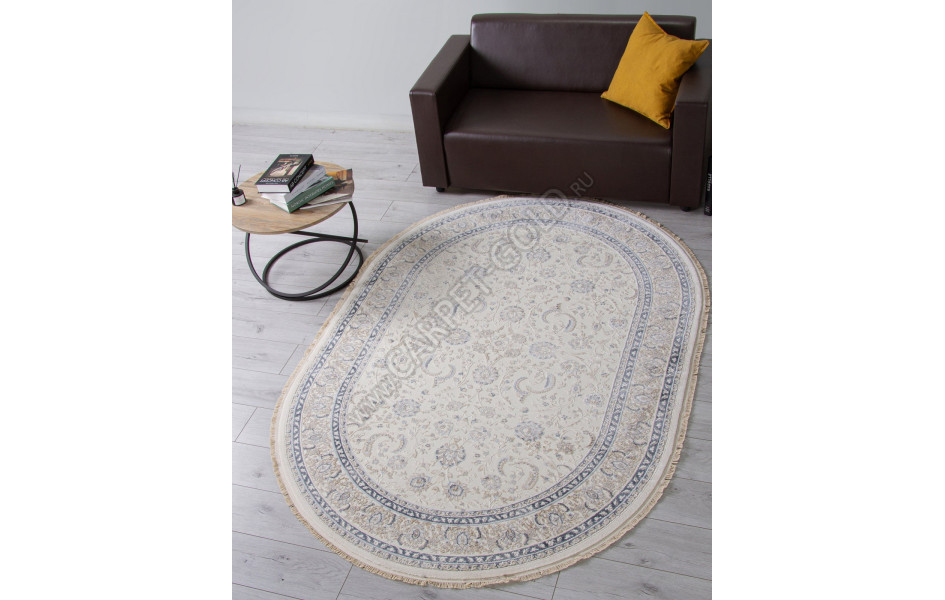 Ковер 35848Z - CREAM / CREAM - Овал - коллекция MELODY